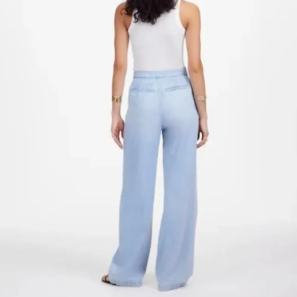 Madewell The Harlow Wide-Leg Trouser Jeans Airy Denim Tencel Light Blue 27 NWT - Picture 4 of 16